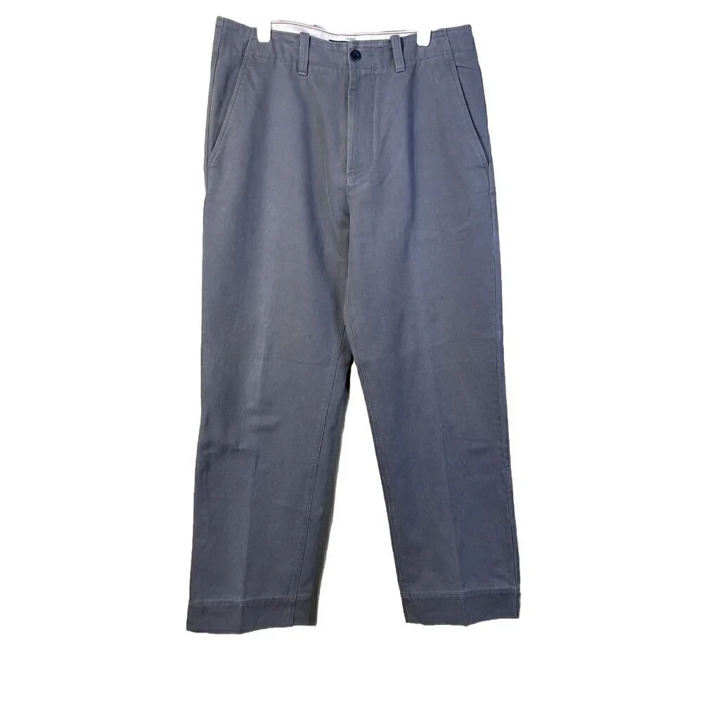 J Crew Men's Pants Gray Size 33x32 100% Cotton Casual Khakis Style 63083